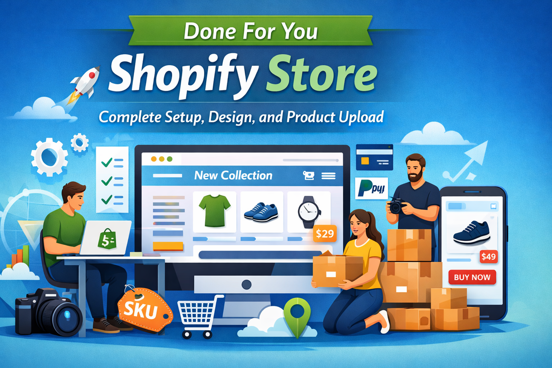 Done For You Shopify Store: Complete Setup, Design, and Product Upload